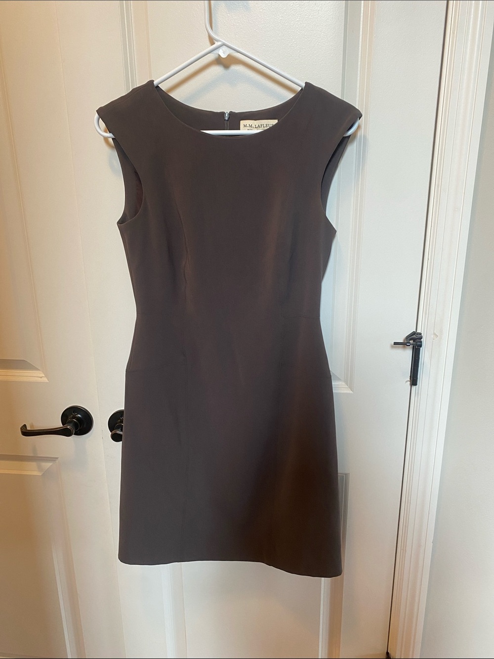 MM Lafleur Charcoal Sleeveless Sheath Mini Dress